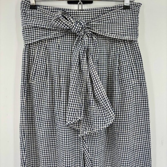 Anthropologie Tie Waist Gingham TrousersCartonnier Size 2 - Picture 8 of 16